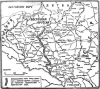 1939.gada 18.septembrī Padomju Savienības valdības laikrakstā „Izvestija” publicētā Polijas karte ar iezīmētu demarkācijas līniju starp abiem iebrucējiem.